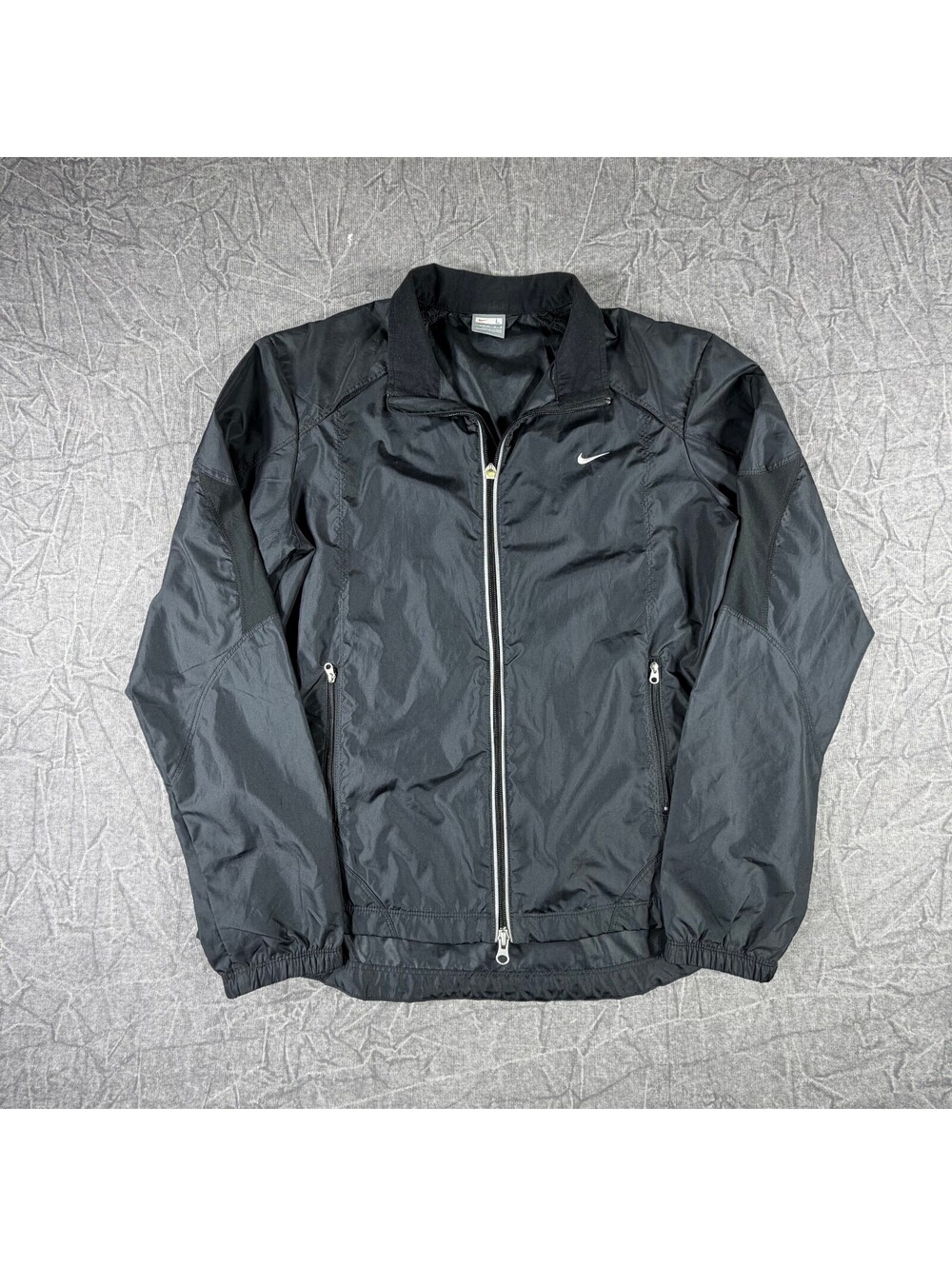 Nike Full-Zip Windbreaker Track Womens L Black Jacket
